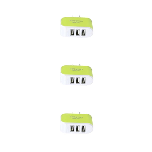 Seitruly USB Universal de 3 puertos para teléfono móvil, de enchufe europeo/estadounidense, adaptador de de pared de viaje, Type5 NO5