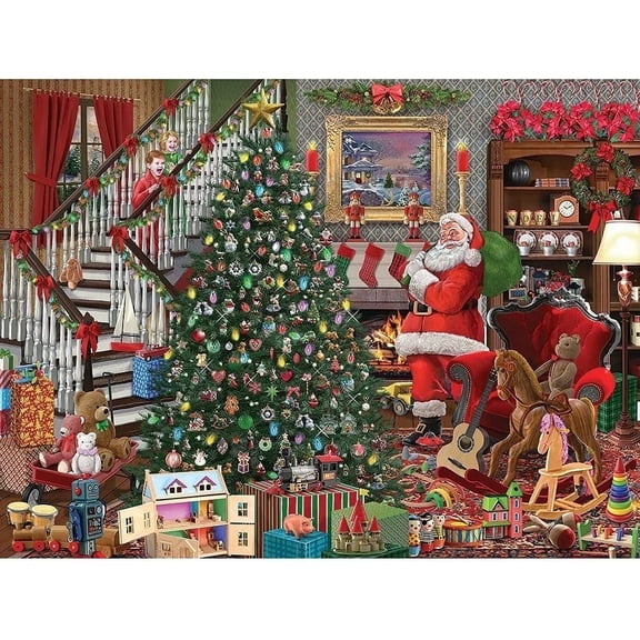 Bits and Pieces Santa Christmas Joy Jigsaw Puzzle 500 Piece 18" x 24"