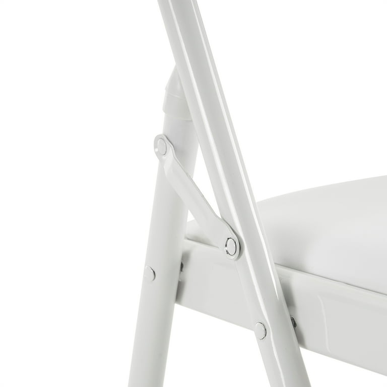 Deluxe Fabric Padded Folding Chair, Steel, Grey, 300 Lbs. Weight Capacity