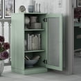 thumbnail image 4 of Palace Imports 100% Solid Wood 3-shelf Bookcase with Adjustable Shelves and Frosted Glass Door, Sage, 4 of 6