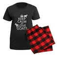 thumbnail image 5 of CafePress - Keep Calm And Love Goats Pajamas - Women's Short Sleeve Print T-Shirt and Pants Dark Cotton Pajama Set, 5 of 7