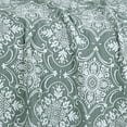 thumbnail image 4 of Teal & White Medallion Pattern 3-Piece Reversible Cotton Matelasse Bedspread Set，Queen, 4 of 4
