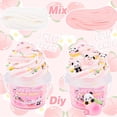 thumbnail image 3 of Butter Slime Kit With Panda Add-Ins, Soft Non-Sticky Scented DIY Slime Toy for Kids, Stress Relief and Classroom Rewards, Pink Peach, 300 mL, 3 of 7