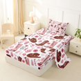thumbnail image 2 of Homewish Cowgirl Hat Boots Twin Sheets,Romantic Floral Plants Bedding,Pink Brown,3pcs,1 Fitted Sheet and 1 Pillowcase, 2 of 6