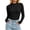 wzwcs-Black long sleeve shirts for women, variant on Hfnxid Women's Mock Neck Long Sleeve Tops Slim Fit Stretchy Basic Tee Shirts Fall Layering Undershirt Tees
