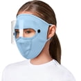 thumbnail image 2 of Lumistal Sun Face Cover UV Sun Protection Neck Gaiter Scarf UPF50+ Breathable Cooling for Summer Outdoor Activities Reusable Hiking Running Cycling & Outdoor Sports 1Sky Blue One Size, 2 of 4