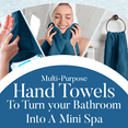 thumbnail image 4 of Dan River Hand Towel pack of 6 Quick Dry And Absorbent Cotton Towels for Bathroom - Blue 16x28in, 4 of 10