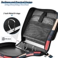thumbnail image 4 of FORMRS Zipper Binder with Shoulder Strap 2-inch Ring 500 Sheet Capacity File Bag, Red Teal Plaid, 4 of 5