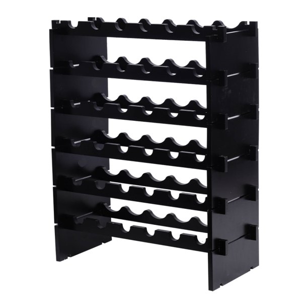 Lowestbest 6T Wood Vinny 36Bottle Wine Rack, Wooden Wine Rack Storage