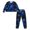 Blue Sea Turtle Floral Pattern, variant on Blood Splatter Horror Theme Women's Pajama Sets with with Pockets, Comfy Long Sleeve 2 Piece Pjs Set for Lounge