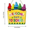 thumbnail image 4 of Back to School Sign Wooden Door Decoration Cute Crayon Welcome Sign for Classroom Entrance Ideal for Teachers and Students Back-to-School, 4 of 7