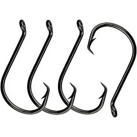 100pcs Fishing Circle Hooks Saltwater Set in line Circle Hook High Carbon Steel Hook Octopus Hook for Freshwater Saltwater (2/0)
