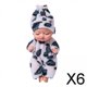 thumbnail image 1 of Mini Muñecas Durmientes de 6x4 Pulgadas con Ropa, Juguete de Animales de Dibujos Animados, Muñecas de Bebé de Simulación para Niñas, Niños, Niños 6 piezas, 1 of 8