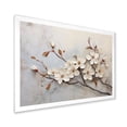 thumbnail image 4 of Designart "White Apple Blossom Minimalism" Apple Blossom Picture Framed Wall Art Prints, 4 of 5