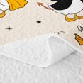 thumbnail image 5 of Manfei Cute Cartoon Goose Bed Spread Queen,Black Halloween Bat Queen Coverlet Set,3pcs,1 Quilt and 2 Pillowcases, 5 of 7