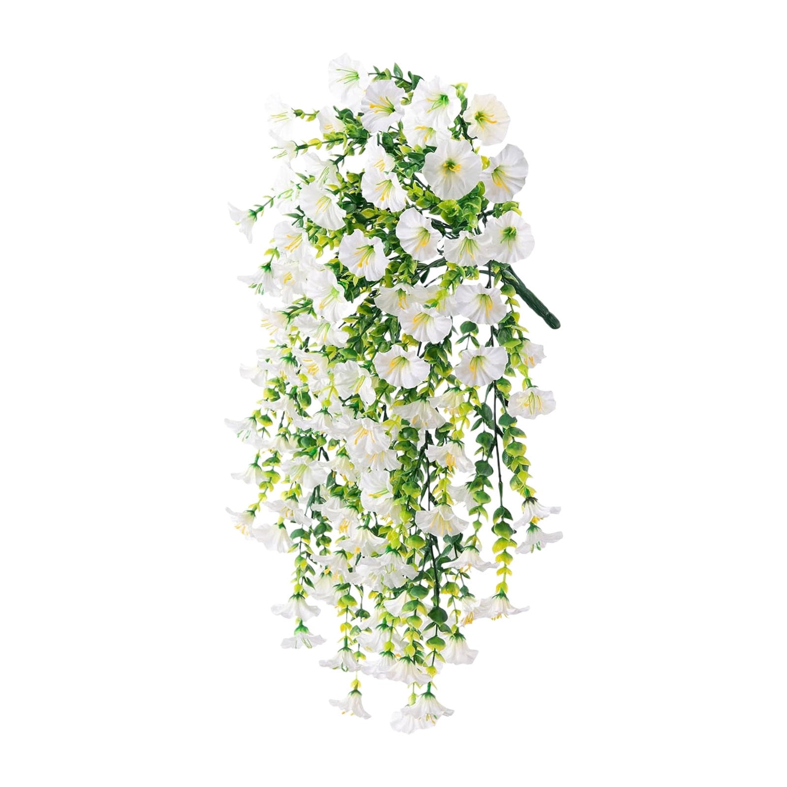 Elainilye Hanging Morning Glory Artificial Flower, Artificial Flowers for Outdoor, Hanging Baskets Fake Flowers for Home Porch Patio Balcony