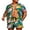 Green-Yellow, variant on FOCUSNORM Men's Flower Shirt Hawaiian Sets Casual Button Down Short Sleeve Shirt and Printed Shorts
