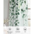 thumbnail image 6 of Sage Green Eucalyptus Leaf Sheer Curtains 63 Inch Length 2 Panels Set for Living Room/Bedroom, Spring Leaves Botanical Kitchen Curtains Grommet Semi-Sheer Curtains Drapes Window Treatments 42"x63"x2, 6 of 7