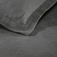 thumbnail image 6 of Superior Paisley Cotton Decorative Bedspread and Sham Set, Twin, Grey, 6 of 9