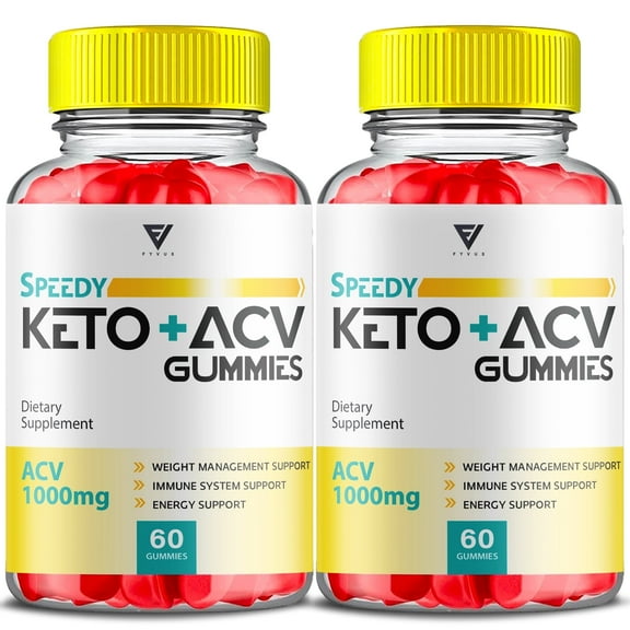 (2 Pack) Speedy Keto   ACV 1000mg Apple Cider Vinegar Gummies Vitamin B12 Vitamin B6 Gut Health Support Reviews (120 Gummies)