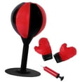 thumbnail image 4 of harayaa Desktop Punching Bag Durable with Suction Base Mma Fitness Boxing Speed Ball Black Red w Gloves, 4 of 9