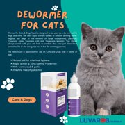 Dewormer for Dogs and Cats 100ml- Made in USA Broad Spectrum Worm Treatment - Eliminates & Prevents Tapeworms, Roundworms, Hookworms, Whipworms - All Breeds and Size - Puppy & Kitten - 4oz