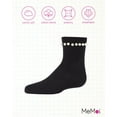 thumbnail image 6 of MeMoi String of Pearls Cotton Blend Crew Socks - Girls - Female, 8, Black, 6 of 7