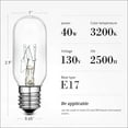 3 microwave light bulbs for ge wb36x10003 40w 130v