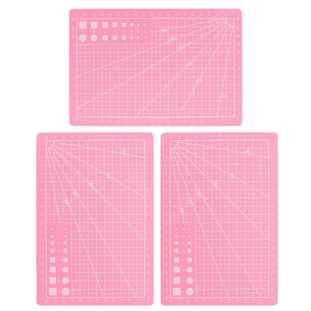 Tabla de cortar de 3 piezas para manualidades, tapete de corte para costura, tapete de corte de plástico, tapete de corte de tela, tapete de corte versátil A5 de doble cara para manualidades.