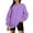 Purple, variant on Viikei Long Sleeve T Shirts for Women under 8$ Long Sleeve Shirts for Women Plus Size Fashion Women Casual Round Neck Long Sleeve Loose Solid Regular Blouse Tops
