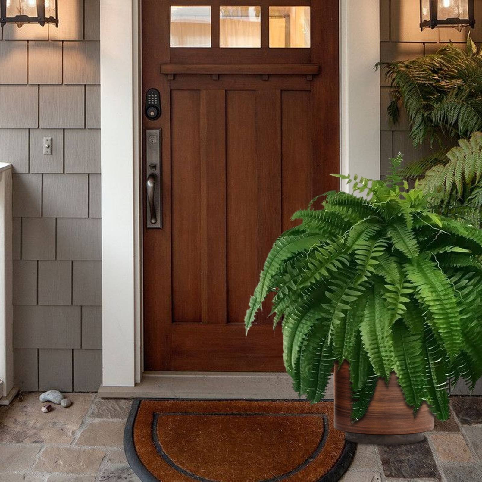 Liulin 2Pcs Artificial Boston Fern Bush, Large Artificial Ferns for Outdoors, Realistic Fake Ferns for Home Garden Porch Office Decor, Faux Ferns for Outdoor Planter, Ferns Artificial Plants, 24"