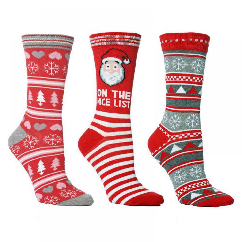 Pretty 5 Pieces/Set Cute Jacquard Baby Cotton Socks Christmas Themed Socks 