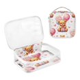 thumbnail image 3 of Mother's Day Balloons Teddy Bears Clear Cosmetic Bags with Handles PVC Toiletry Bags Zipper Waterproof Portable for Traveling 2 Pcs, 3 of 7