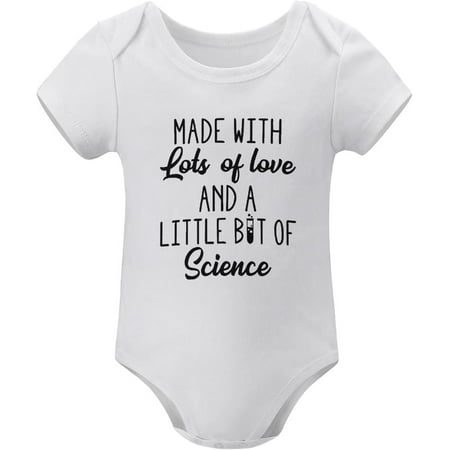 

Made With Lots of Love And A Little Bit of Science Newborn Outfits for Boys Hospital Short Sleeve Going Home Newbo