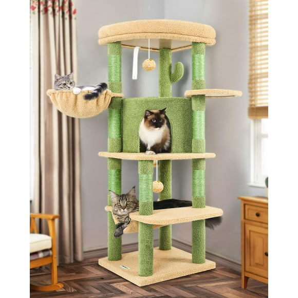 Torre para Gatos Globlazer Esquina Cactus con Poste para Rascar