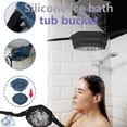 thumbnail image 4 of Yuarrent Enfriador portátil de ducha de baño de hielo de silicona para agua fría de tamaño pequeño con filtro de hielo Organizadores de utensilios de cocina azul, 4 of 4