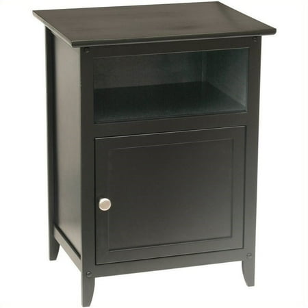 Wood Solid Poker Table - Pemberly Row Solid Wood End Table in Black