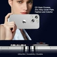 thumbnail image 4 of Dteck for iPhone 15 Plus Camera Lens Protector, Case-Friendly Strong Adsorption Metal Tempered Glass Rear Camera Protector,Silver, 4 of 7
