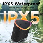Advanced Outdoor Bluetooth Speaker with Lights - Ideal Gift for Men, Multi-Sync Capacity for 100 Speakers, Auto-Pairing HD Audio, Cool Tech Gadget, IPX5 Water-Resistant for Patio & Porch