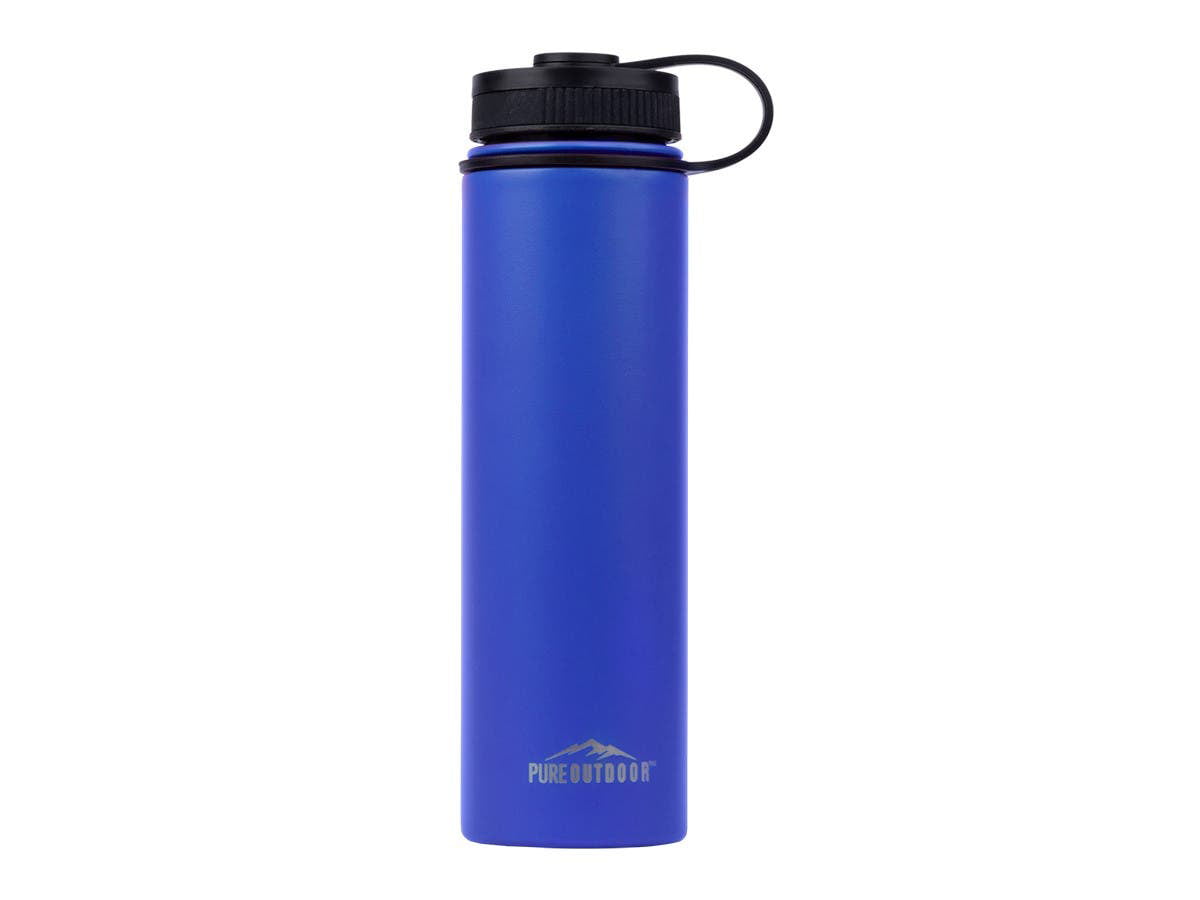 Water Bottle Stainless Steel Gym Outdoor Sports Fitness Hot/Cold BPA Free Blue 
