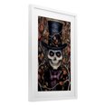 thumbnail image 2 of Spooky Skeleton with Leaves White Framed Print Under Glass, 14 x 20, Made In USA, 2 of 8
