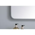 thumbnail image 4 of Soft corner metal rectangular mirror 22x40 inch in Silver, 4 of 5