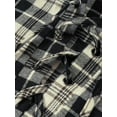 thumbnail image 6 of One opening Women Juniors Casual Long Sleeve Loose Shirt, Lapel Plaid Placket Front Blouse, 6 of 9