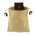 thumbnail image 2 of BCZHQQ Foraging Bag Canvas Collapsible Outdoor Camping Foraging Pouch Mushroom Storage Water Resistant Leather Bushcraft Belt Tinder Dump Pouchs Brown for Travel Camping Hiking,Summer Clearance, 2 of 7