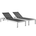 thumbnail image 2 of Modway Shore Outdoor Patio Aluminium Chaise, Set of 2, Multiple Colors, 2 of 16