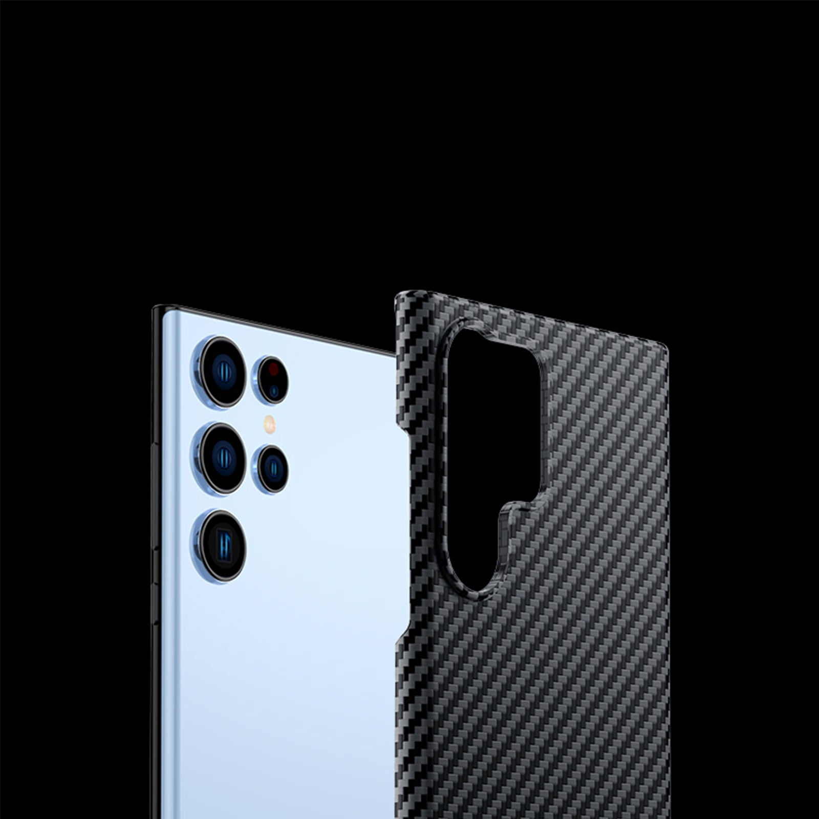 Case for Samsung Galaxy S25 Ultra, Compatible with Wireless Charging, Ultra Slim & Lightweight with Carbon Fiber Texture Anti-drop Anti-scratch Phone Cover for Samsung Galaxy S25 Ultra, Black