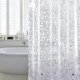 thumbnail image 1 of Shower curtain mold proof EVA shower curtain transparent pebble heavy duty shower curtain with 3 magnets and 12 hooks, 180 x 200 cm, 1 of 5