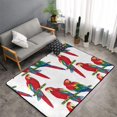 thumbnail image 2 of Red Macaw Parrot On Branch Shaggy Area Rug, Rugs for Living Room Bedroom Non Slip Door Mat Indoor Carpet Machine Washable Nursery Home Decor Floor Mats for Entryway 60x39in-#, 2 of 5