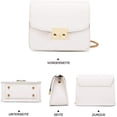 thumbnail image 2 of Estrela Bolso bandolera pequeño, bolso bandolera con cadena, bolso elegante, bolso vintage, correa de cadena, bolso urbano retro blanco, 2 of 6