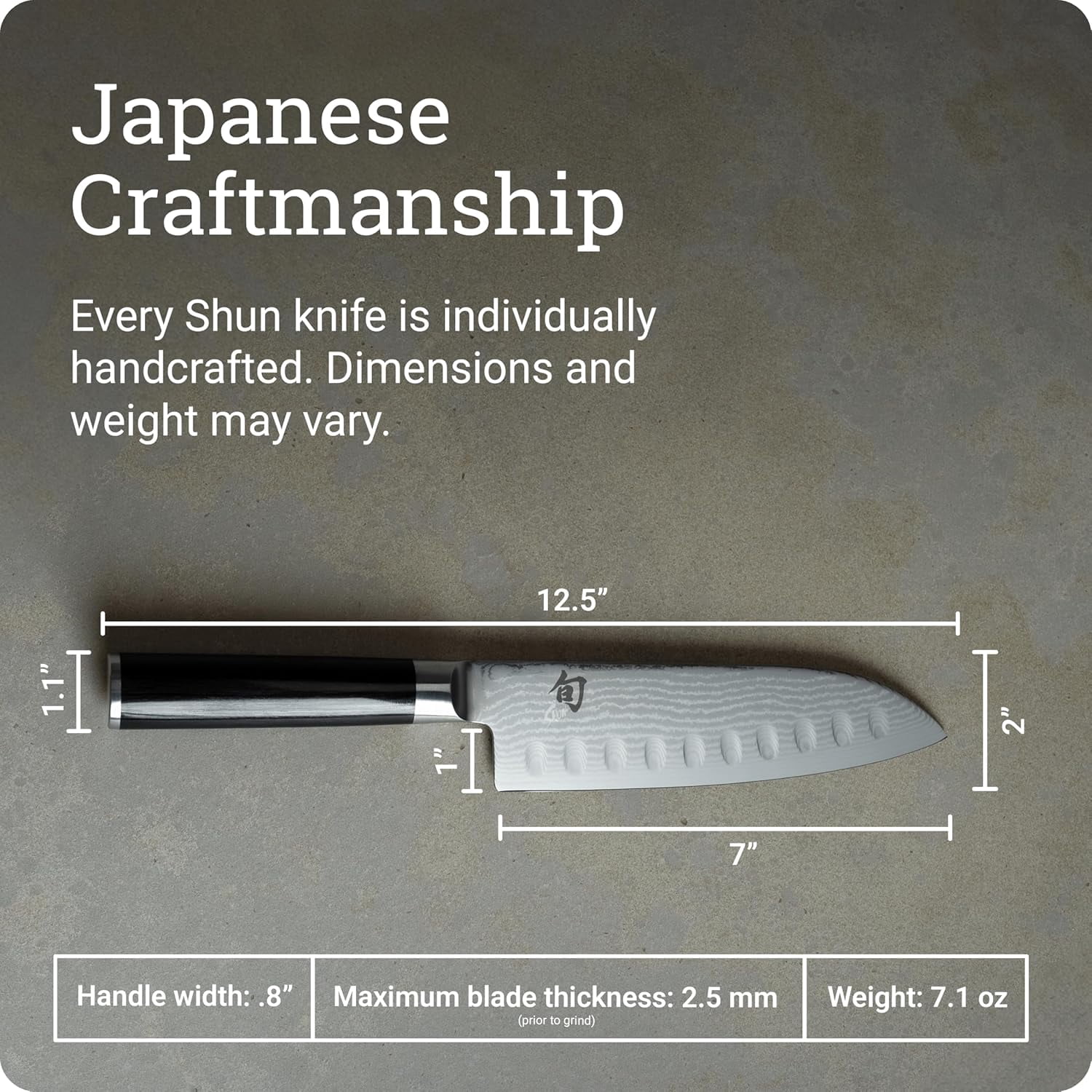Shun Classic 7-inch Hollow Ground Santoku Knife